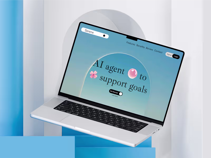 Cover image for Designed a calming AI-powered landing