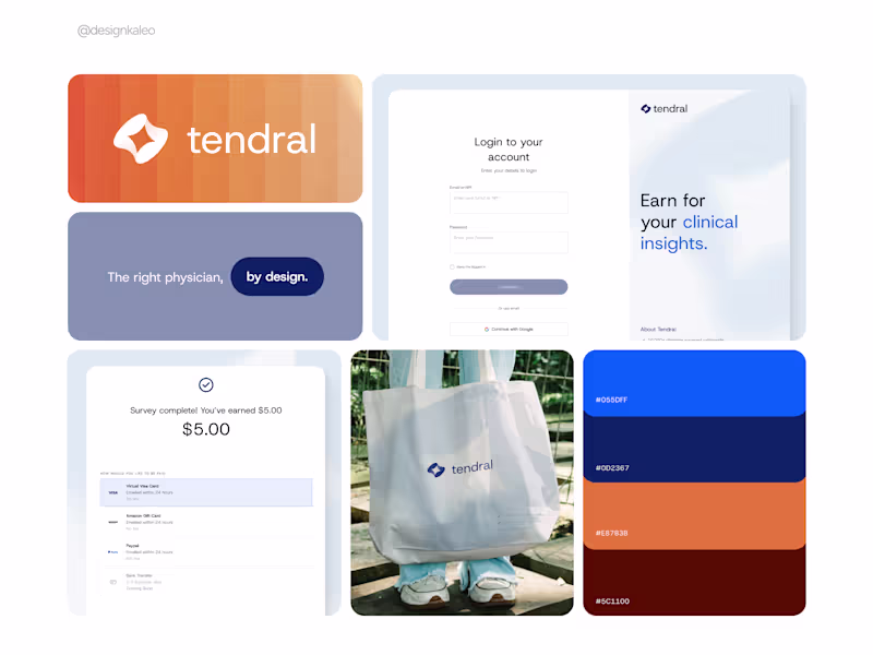 Cover image for Tendral Health - Brand identity & product design — by Kaleo