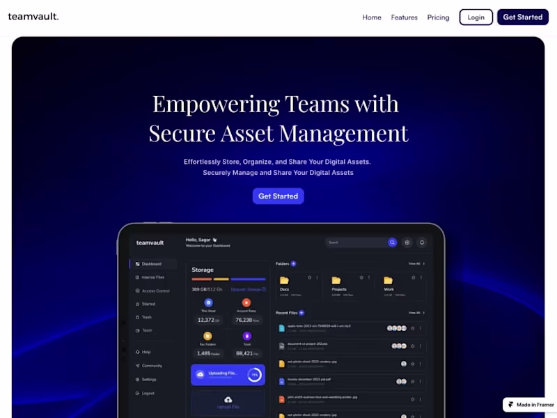 Cover image for Landing page in Framer