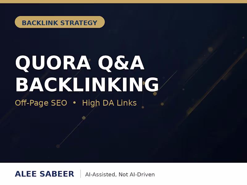 Cover image for High DA Quora Backlinks for
