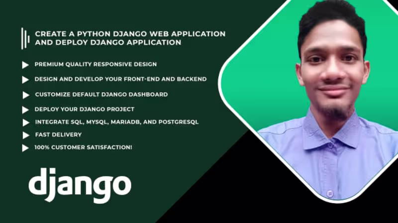 Cover image for I will create a python django web application