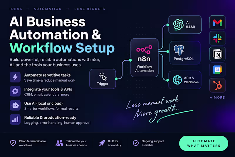 Cover image for AI Business Automation & Workflow Setup