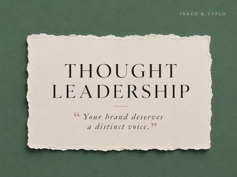 Cover image for Thought Leadership 