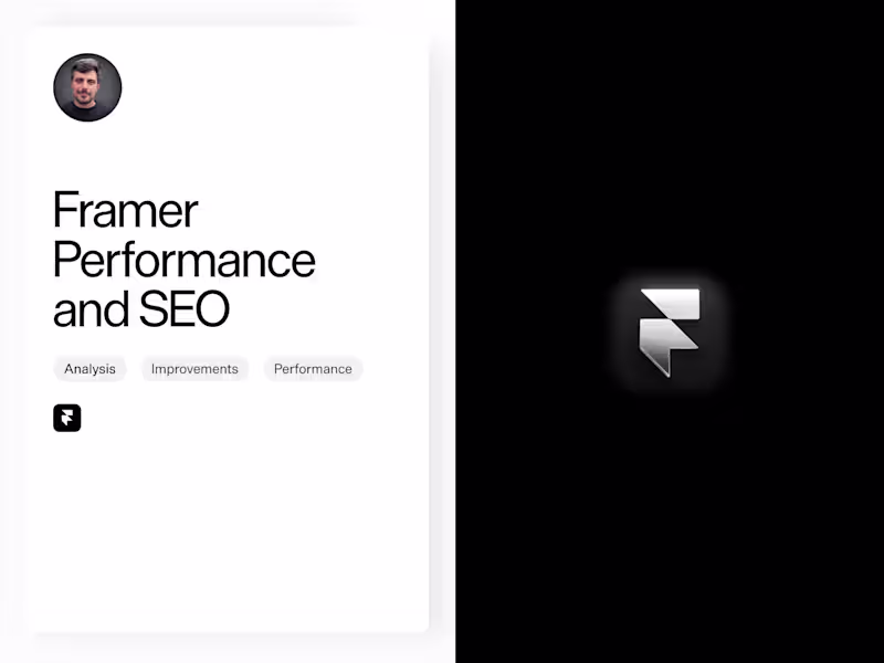 Cover image for Framer Performance & SEO Optimization
