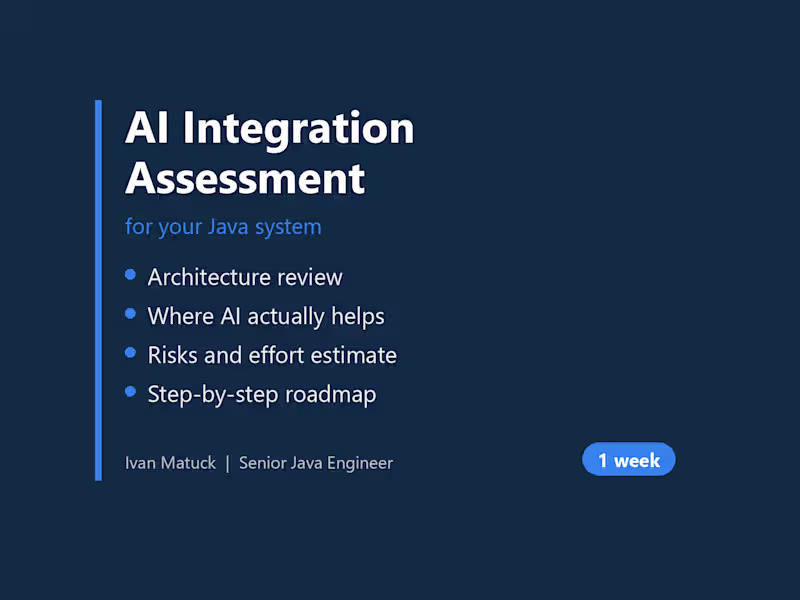 Cover image for AI Integration Assessment