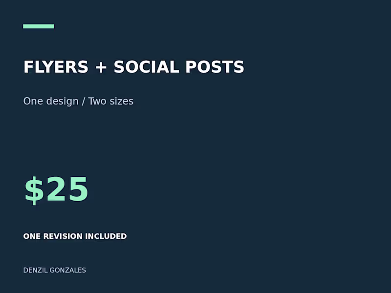 Cover image for Flyer or Social Post Design — $25