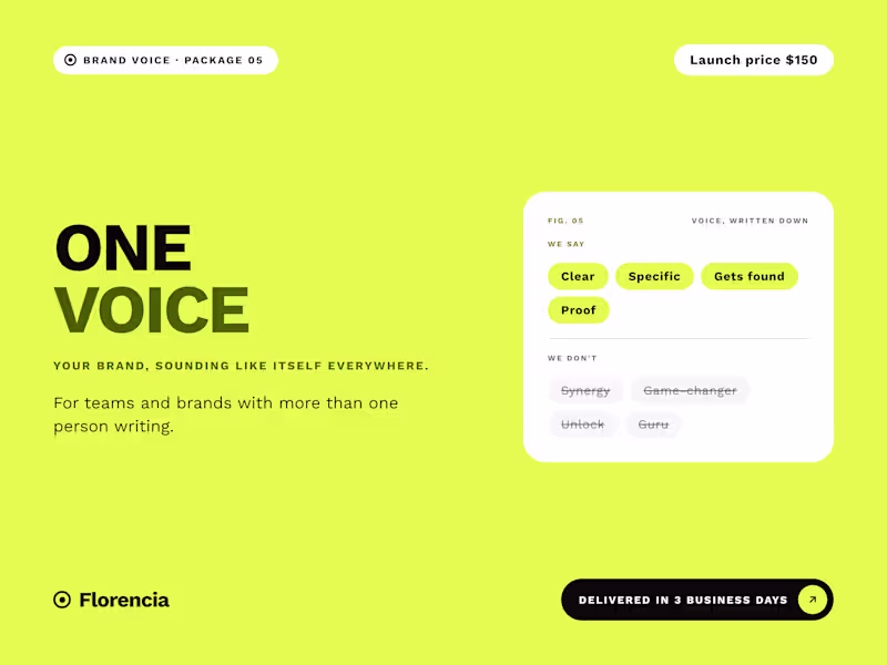 Cover image for One Voice:  Your brand, sounding like itself everywhere