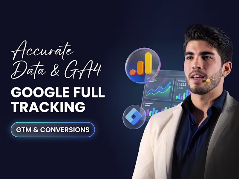 Cover image for Google Analytics 4, GTM, Pixel full setup & Google Ads tracking