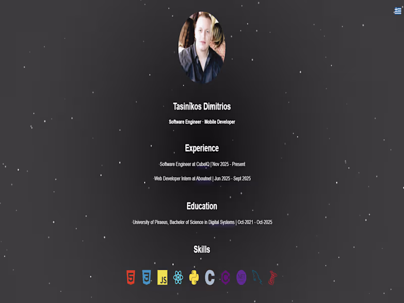 Cover image for My personal portfolio, created in