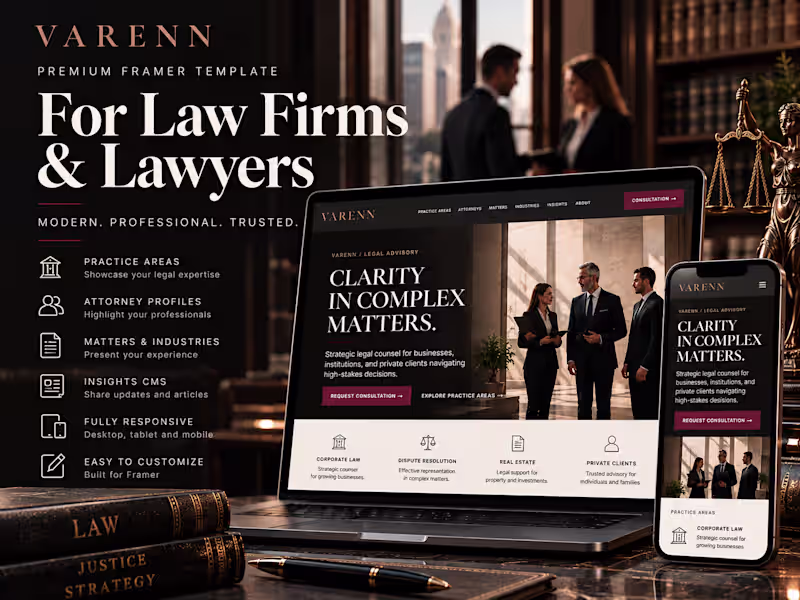 Cover image for VARENN is a premium Framer