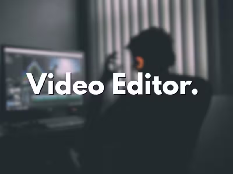 Cover image for Video Editing 