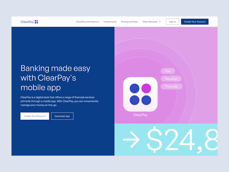 Cover image for ClearPay - Website Design