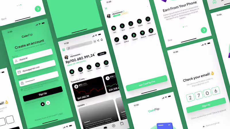 Cover image for CoinFlip UI / UX App Design :: Behance