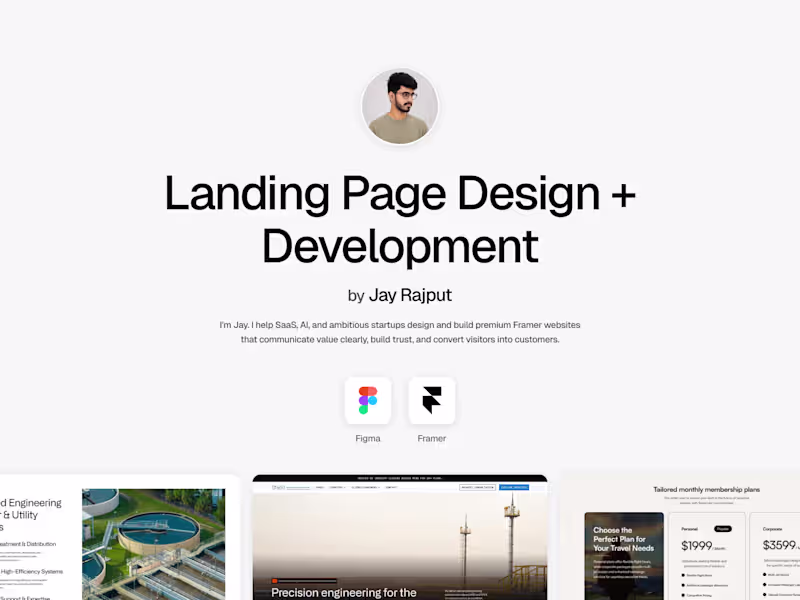 Cover image for Landing Page Design + Development