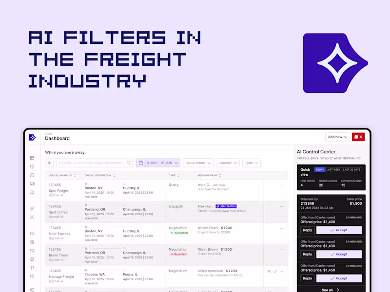 Cover image for AI-Filter for Freight management brokerage