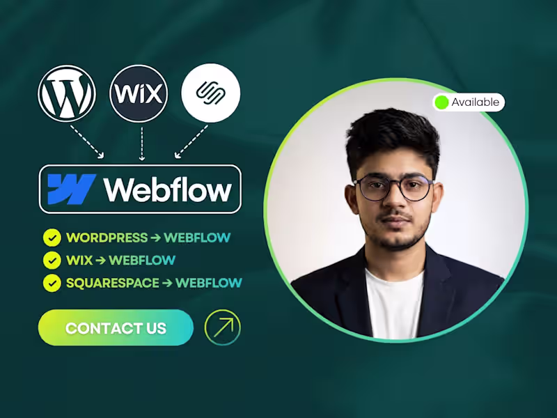 Cover image for Convert or Rebuild Wordpress, Wix, or Squarespace into Webflow
