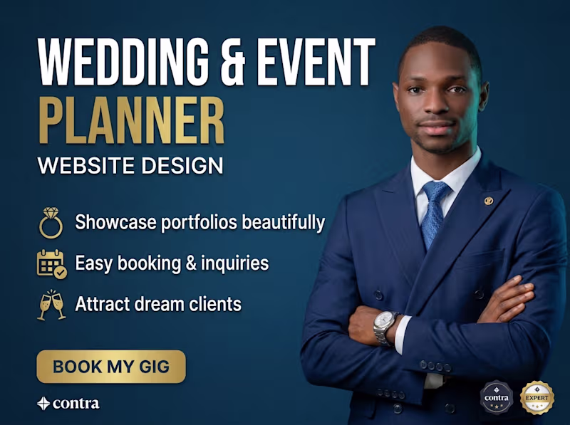 Cover image for Wedding & Event Planner Website Design