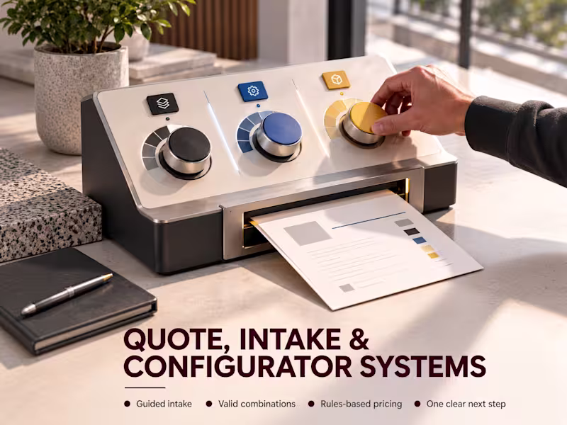 Cover image for Quote, Intake & Configurator Systems