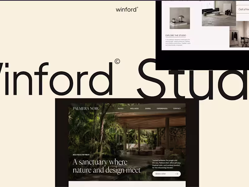 Cover image for Winford Studio website: www.winfordstudio.com