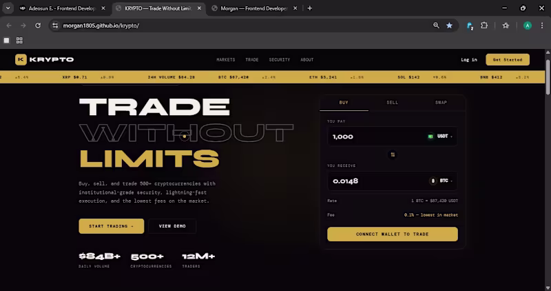 Cover image for Crypto Exchange & Web3 UI