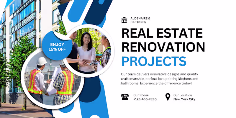 Cover image for Real Estate Renovation Promotional Banner