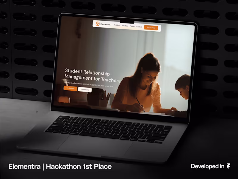 Cover image for Elementra | Web Pitch Deck built in Framer