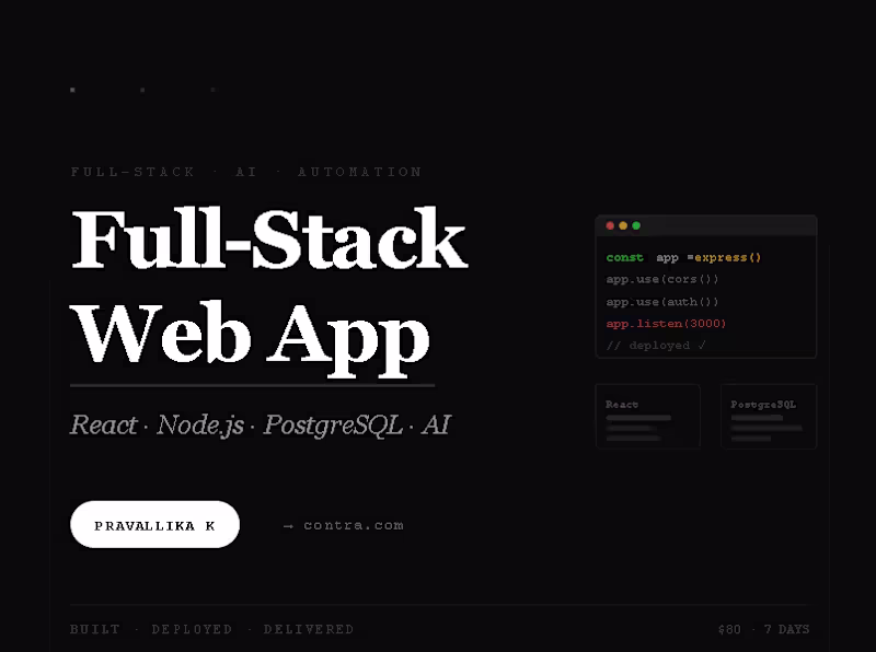 Cover image for I'll build you a full-stack web app with React and Node.js