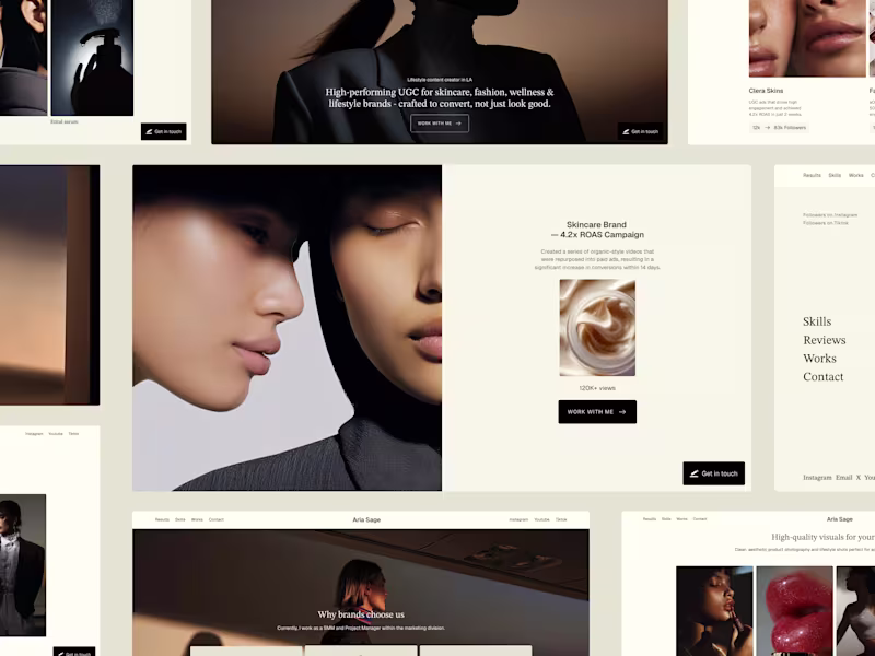 Cover image for Aeria UGC portfolio website