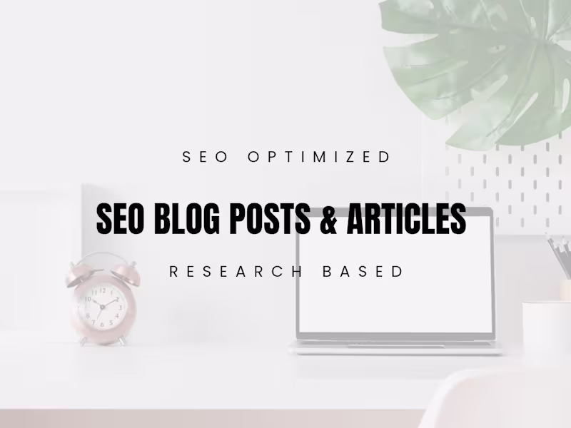 Cover image for SEO Blog Posts & Articles  
