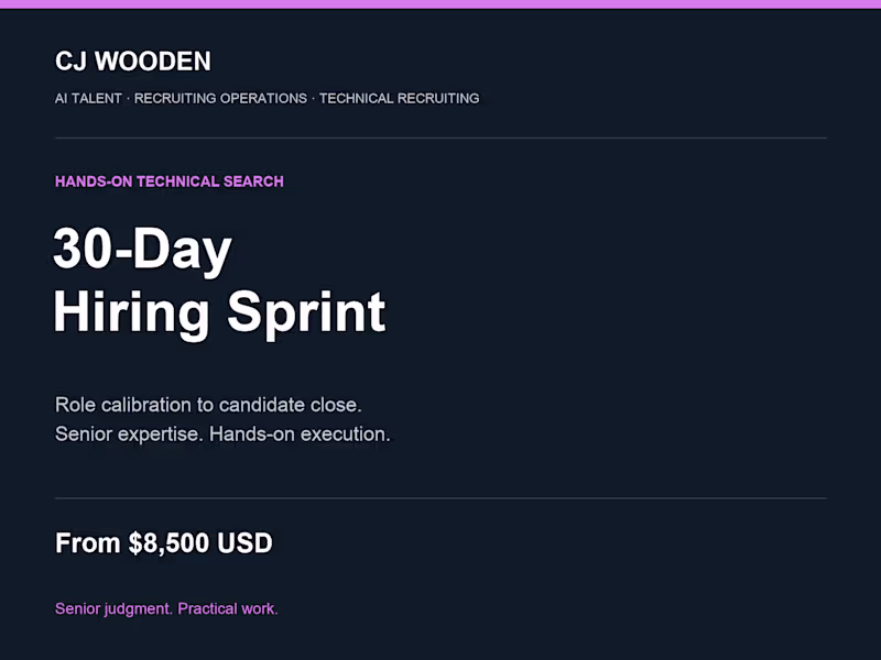 Cover image for 30-Day Hiring Sprint