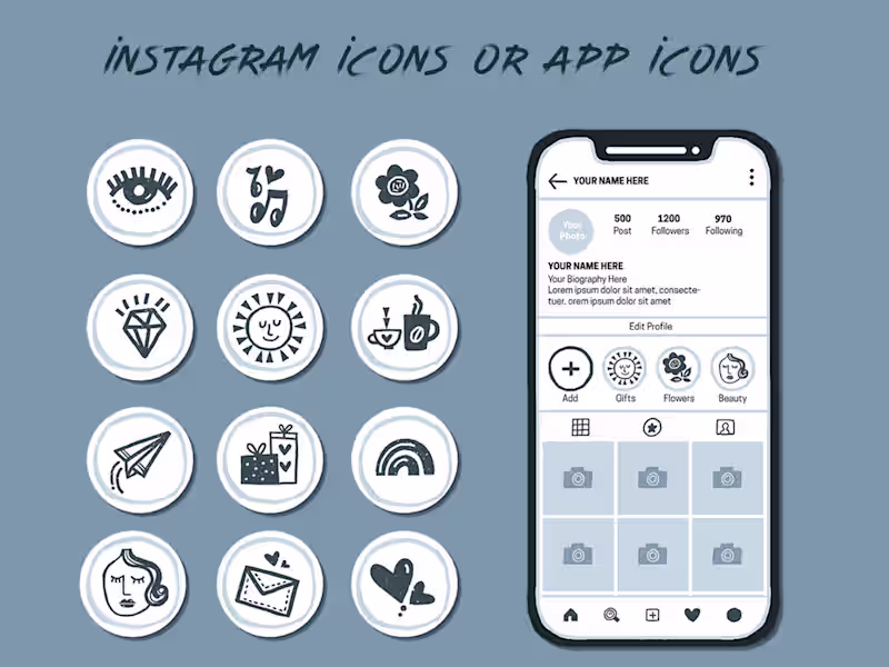 Cover image for Instagram Story Highlight Icons & Apps Icons