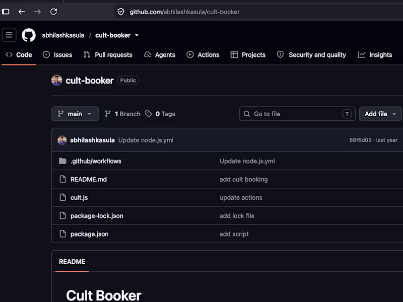 Cover image for Cult Gym Booking Assistant