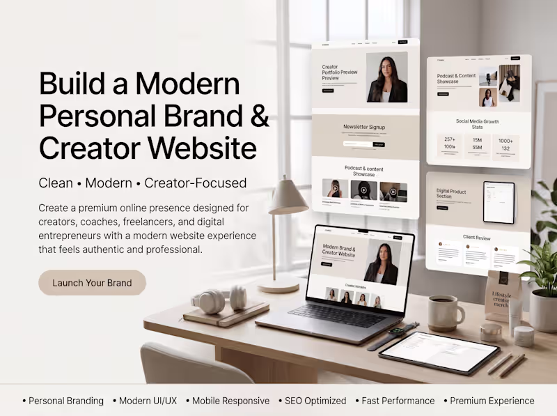 Cover image for Build a Modern Personal Brand & Creator Website