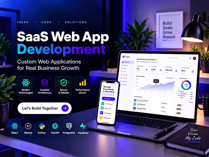 Cover image for Build Full-Stack SaaS & Custom Web Applications