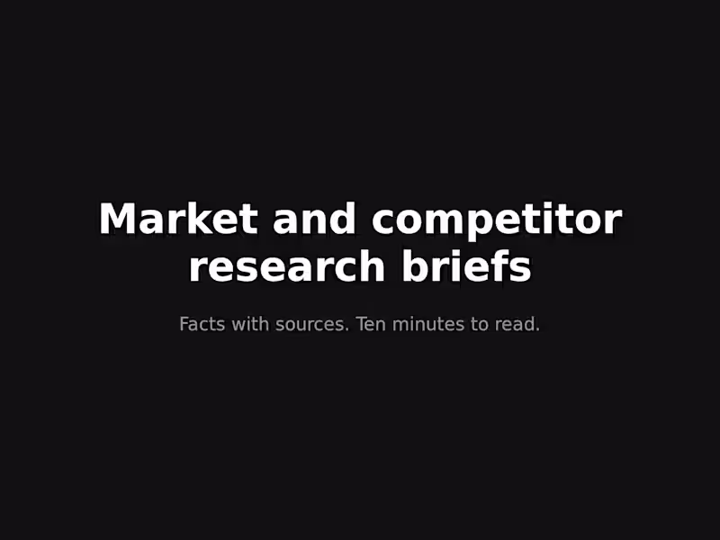 Cover image for Market and competitor research brief