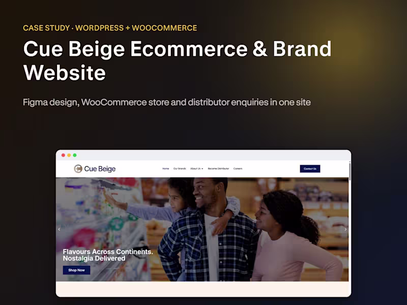 Cover image for Cue Beige – Ecommerce & Brand Website