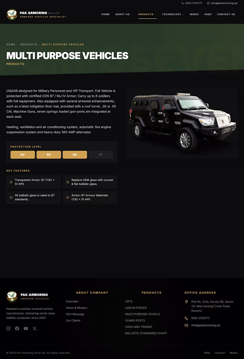 Cover image for Premium UI Armored Vehicle Manufacturer