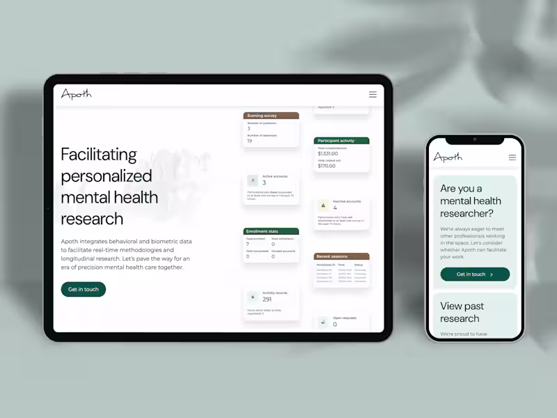Cover image for Website Design + Dev for SaaS Clinical Health Company