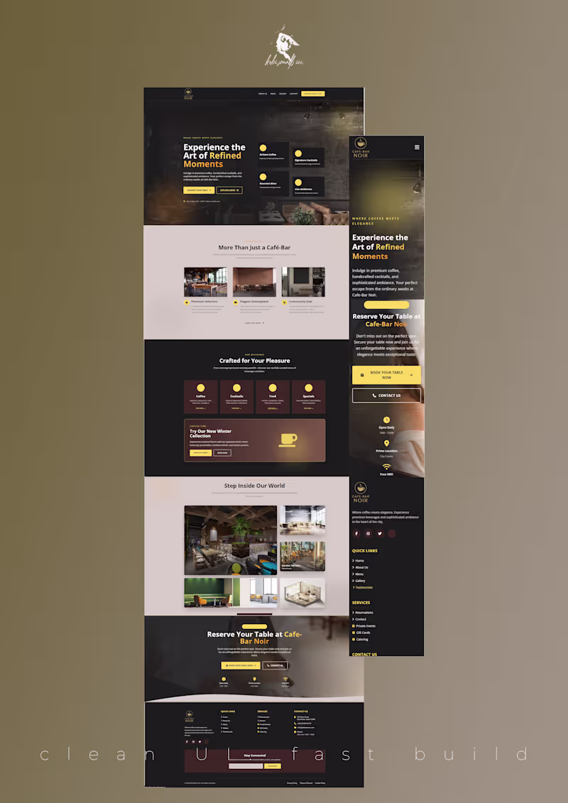 Cover image for Cafe website project, fully responsive with various devices,...