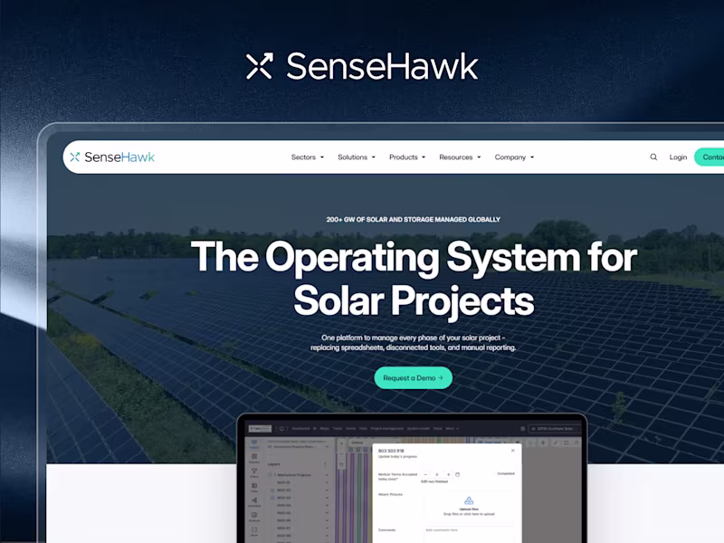 Cover image for SenseHawk Solar SaaS Website Development