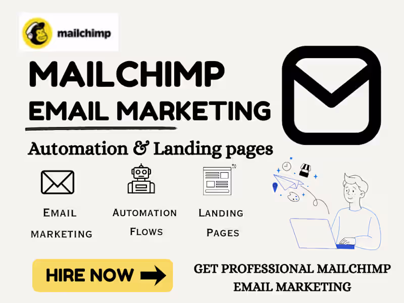 Cover image for Professional Mailchimp Email Marketing & Landing Page