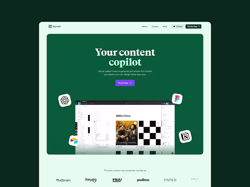 Cover image for Kernel · Website design & build