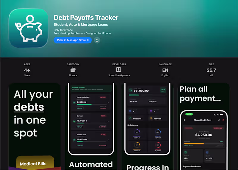 Cover image for Debt Tracker with in built