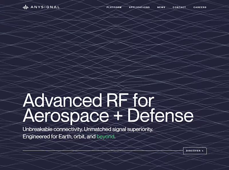 Cover image for Webflow Website for Advanced RF (Aerospace & Defense)