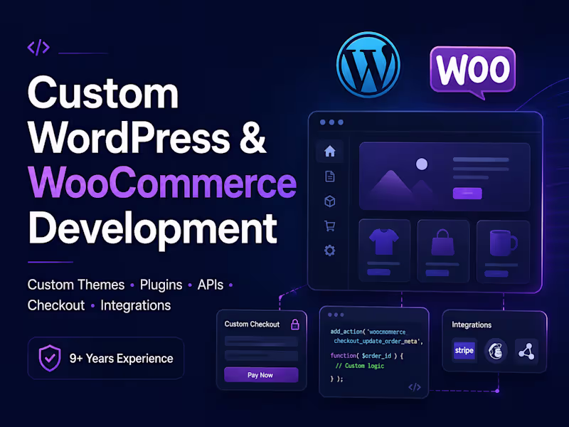 Cover image for Custom WordPress & WooCommerce Development