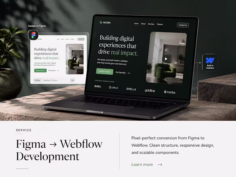 Cover image for Figma to Webflow Development
