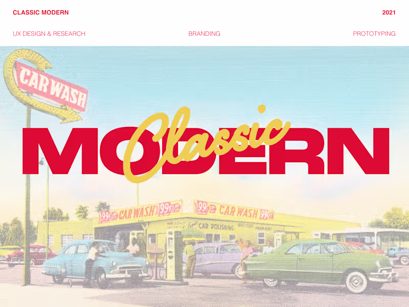 Cover image for Classic Modern - UX Design, Branding and Prototyping