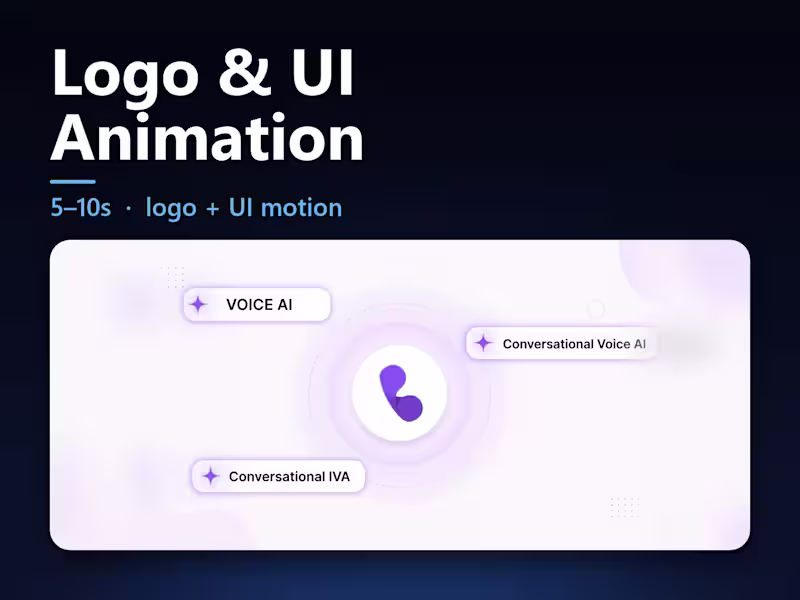 Cover image for Logo & UI Micro-Animation for SaaS and Apps