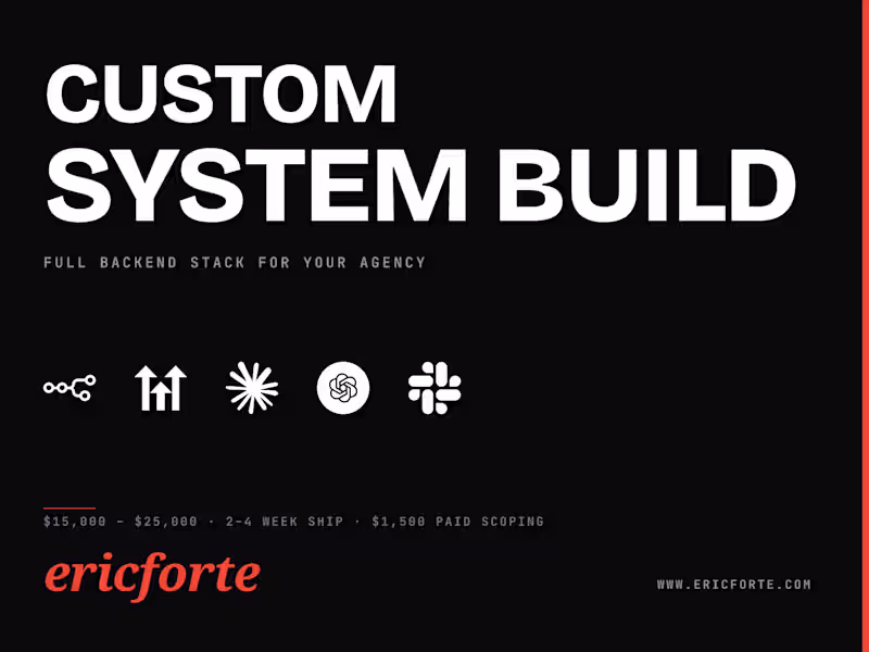 Cover image for Full backend stack for your agency