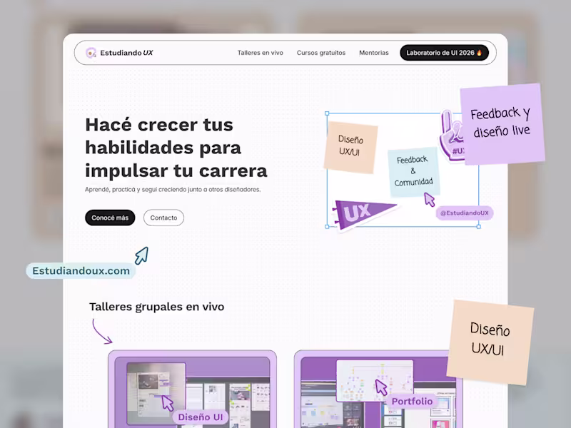 Cover image for New website for "Estudiando UX",
